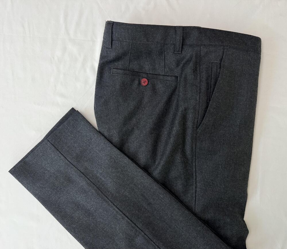 Hugo Boss Charcoal 100% Wool Pants Mens 34x29 Gray Dress Slacks Extra Slim